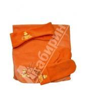 Картинка к книге Сувенирная продукция - Комплект флисовый оранжевый (повязка, варежки, шарф)