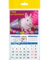 Картинка к книге Календарь на магните  94х167 - Календарь 2011 "Кролик на розовом фоне" (20129)