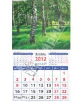 Картинка к книге Календарь на магните  94х167 - Календарь на 2012 год. "Березы" (20215)