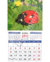 Картинка к книге Календарь на магните  94х167 - Календарь на 2012 год. "Божья коровка" (20217)