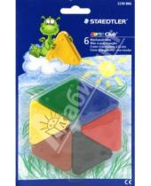 Картинка к книге Мелки - Мелки восковые 6 цветов треугольные "Norris Club 2230", с выемкой для пальцев (2230 BK6)