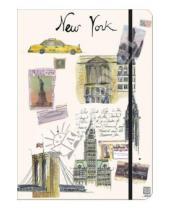 Картинка к книге City Journal - Книга для записи линованная на резинке "Нью-Йорк" (60443)
