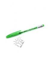 Картинка к книге Ручки шариковые простые цветные - Ручка шариковая с резиновым держателем зеленая "Floa" (020055-03)