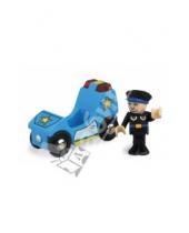 Картинка к книге Железная дорога - Полицейская машина, 2 элемента, свет, звук (33540)