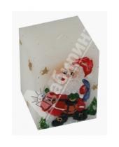 Картинка к книге Фабрика Деда Мороза - Свеча "Куб. Дед Мороз" 10 см (GT6113)