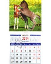 Картинка к книге Календарь на магните  94х167 - Календарь на 2014 год "Год лошади. Играющие жеребята". Магнитный ( 20427)