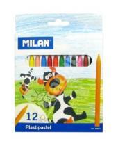 Картинка к книге Milan - Карандаши восковые, на основе масляной пастели, 12 цветов (80013)