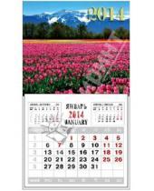 Картинка к книге Календари - Календарь на 2014 год с магнитным креплением "Горные тюльпаны" (32014)