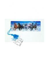 Картинка к книге Пуффи - Сувенирная 3D закладка "Скачущие лошади" 15 см (52138)
