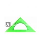 Картинка к книге Треугольники - Треугольник с транспортиром, 16 см, 45*, NEON Cristal, 4 цвета (ТК61)