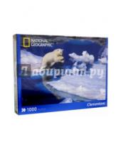 Картинка к книге National Geographic - Пазл - 1000 "Белый медвежонок на льдинах" (39304)