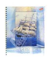 Картинка к книге Канцелярские товары - Тетрадь 80л. 2735/4 спираль (Sea / корабль)