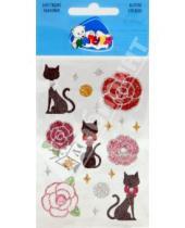 Картинка к книге Блестящие наклейки - Розы и кошки (GS001)