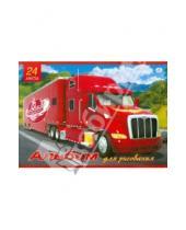 Картинка к книге Альбомы - Альбом для рисования "Красный грузовик", 24 листа (А24524)