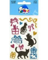 Картинка к книге Блестящие наклейки - Наклейки детские "Кошки и подарки" (GS018)