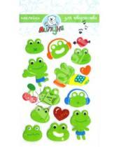 Картинка к книге Воздушные блестящие наклейки - Наклейки детские "Лягушки" (ZF008 )