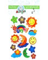 Картинка к книге Воздушные блестящие наклейки - Наклейки детские "Солнце и луна" (ZF009)