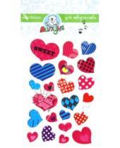 Картинка к книге Воздушные блестящие наклейки - Наклейки детские "Сердечки" (ZF014)