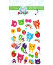 Картинка к книге Воздушные блестящие наклейки - Наклейки детские "Мишки" (ZF015)