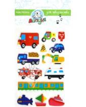 Картинка к книге Воздушные блестящие наклейки - Наклейки детские "Машинки 2" (ZF017)