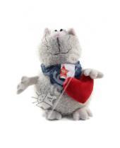 Картинка к книге Little Soft - Мягкая игрушка Кот серый с сердцем 23 см (К82010В)