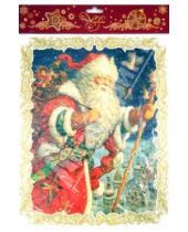 Картинка к книге Новогодние украшения - Украшение новогоднее оконное Дед Мороз (31252)