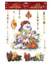 Картинка к книге Новогодние украшения - Украшение новогоднее оконное Снеговик (31264)