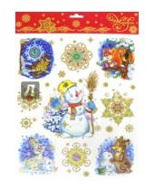 Картинка к книге Новогодние украшения - Украшение новогоднее оконное "Снеговик" (34342)